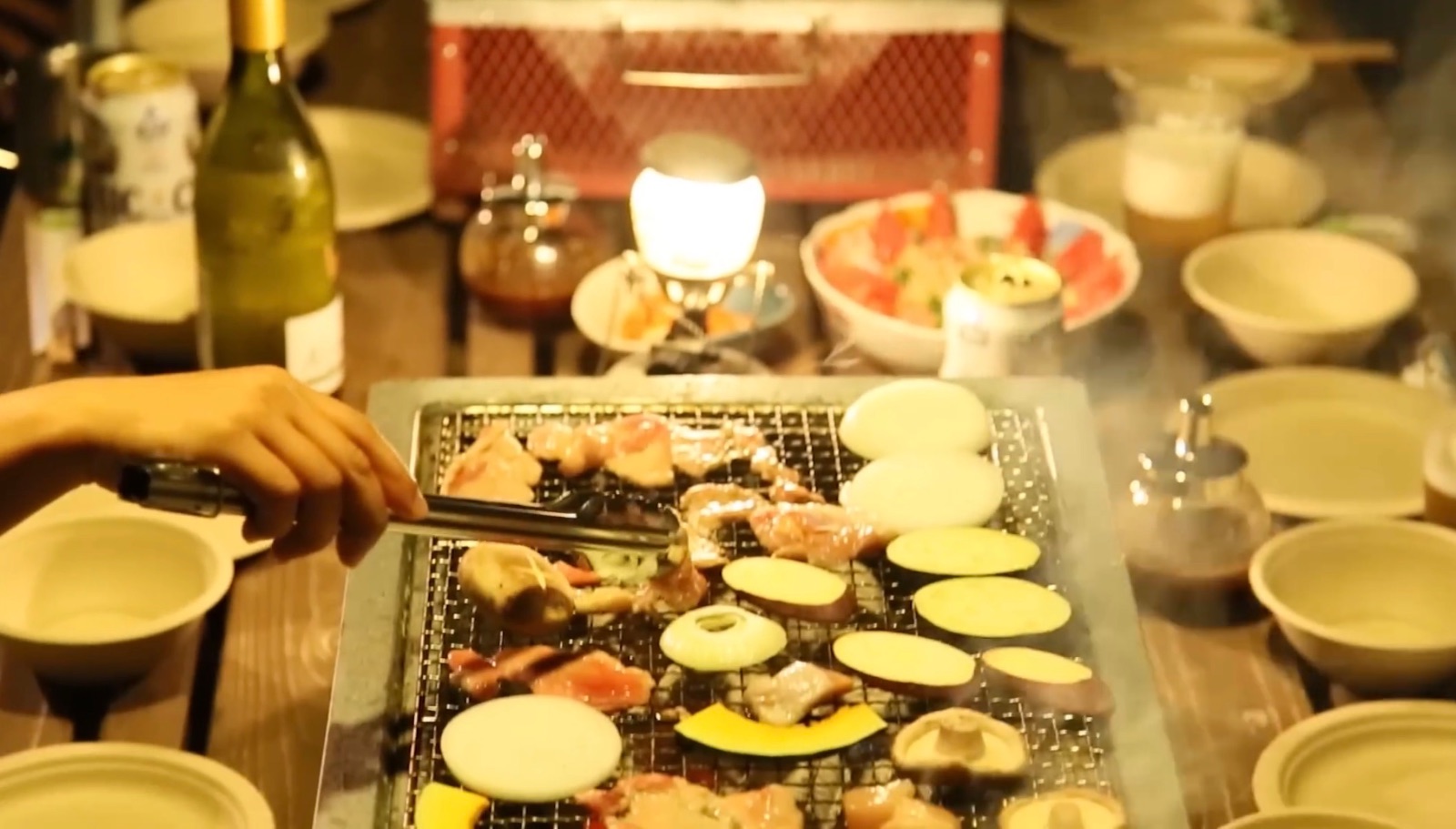 ティピテントでBBQ
