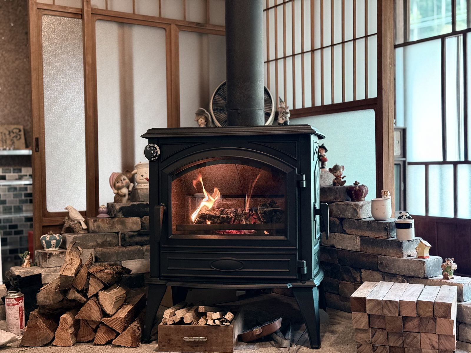 薪ストーブの部屋